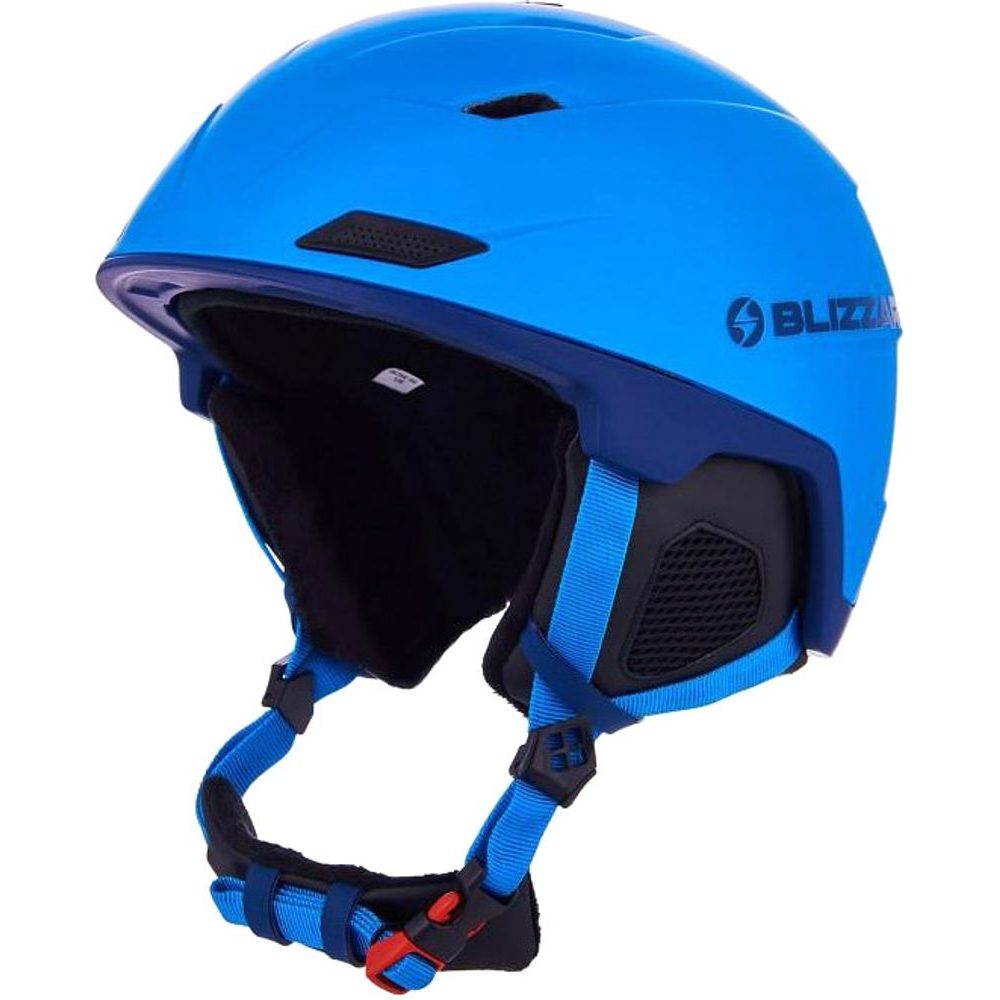Double ski helmet, blue matt/dark blue, big logo