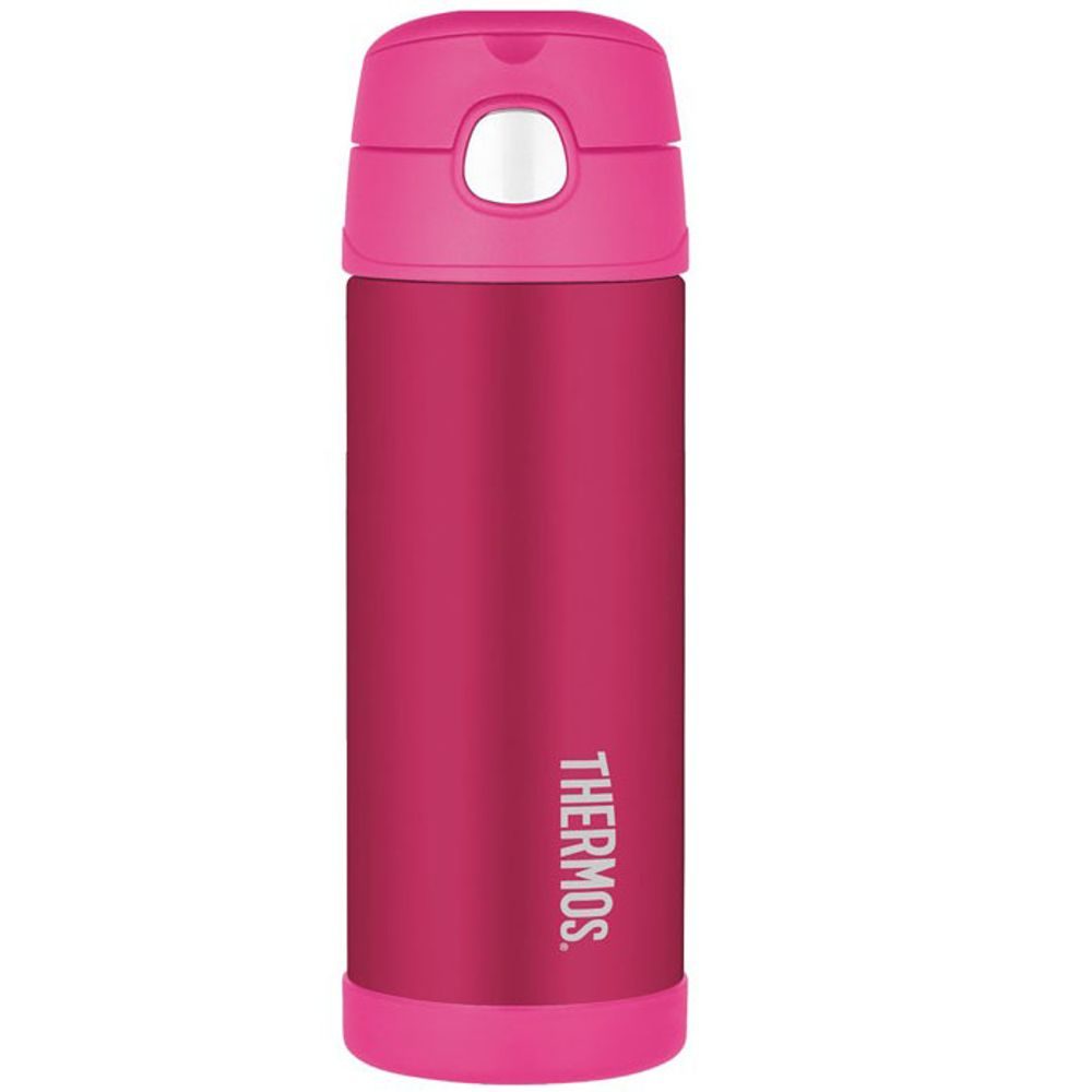 Dětská termoska s brčkem 470 ml růžová