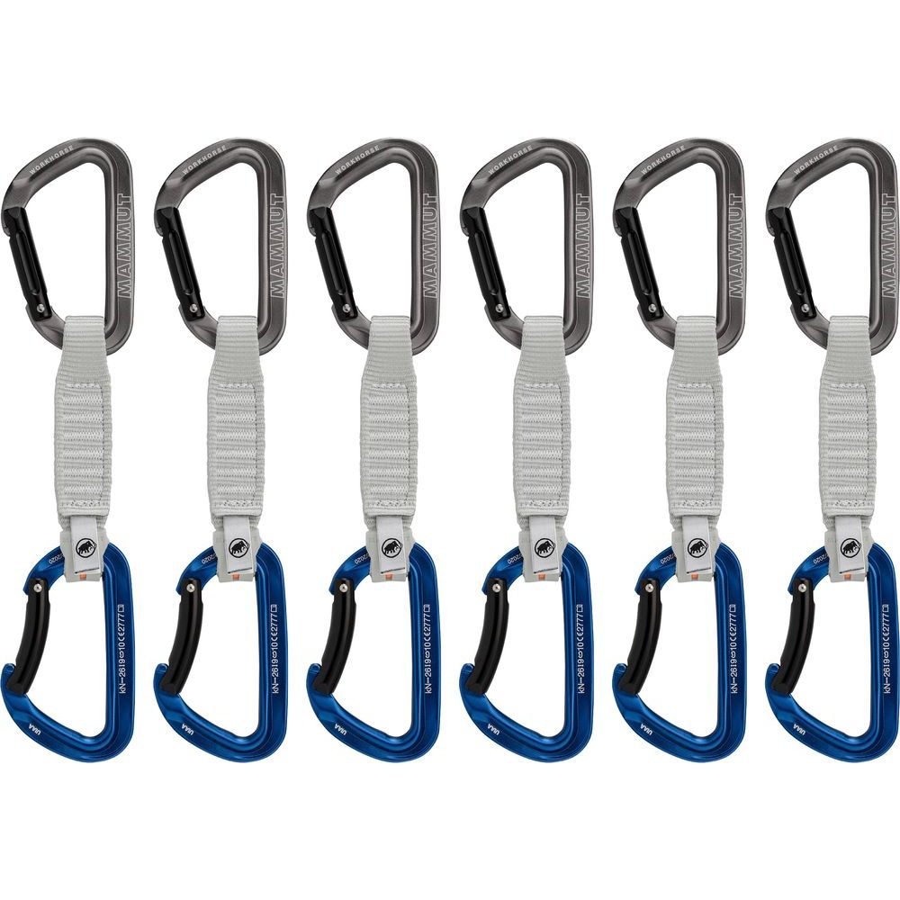 Workhorse Keylock 12 cm 6-Pack Quickdraws Grey-Blue
