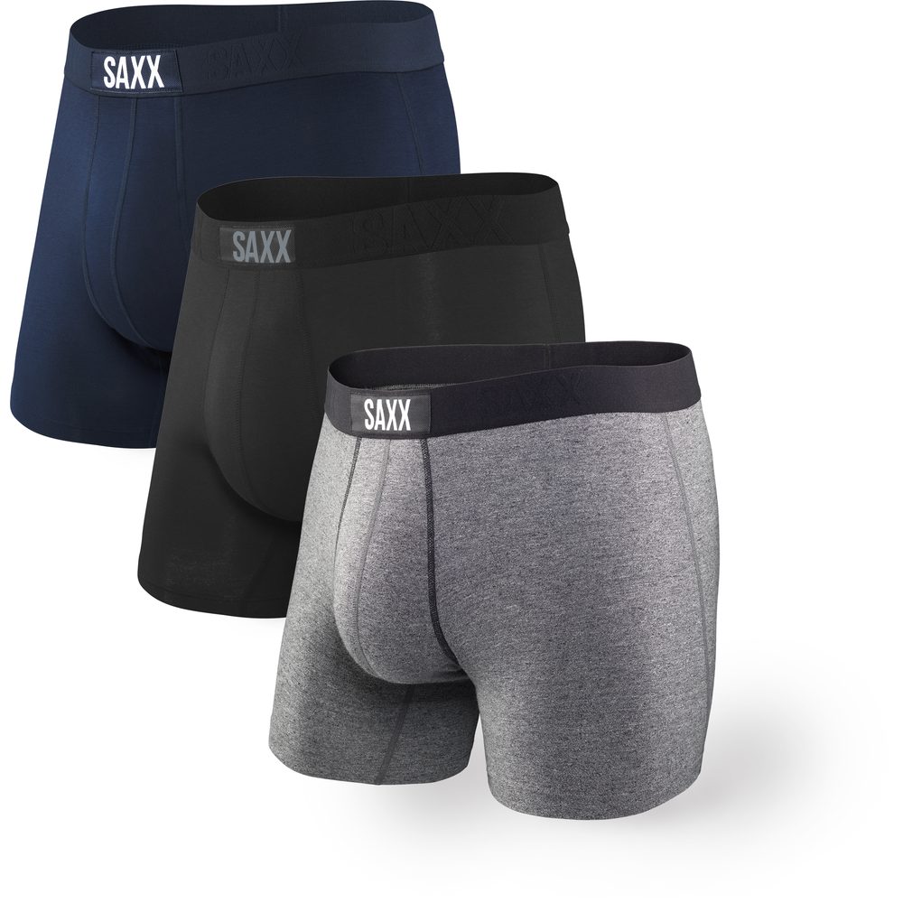 VIBE BOXER BRIEF 3PK black/grey/blue