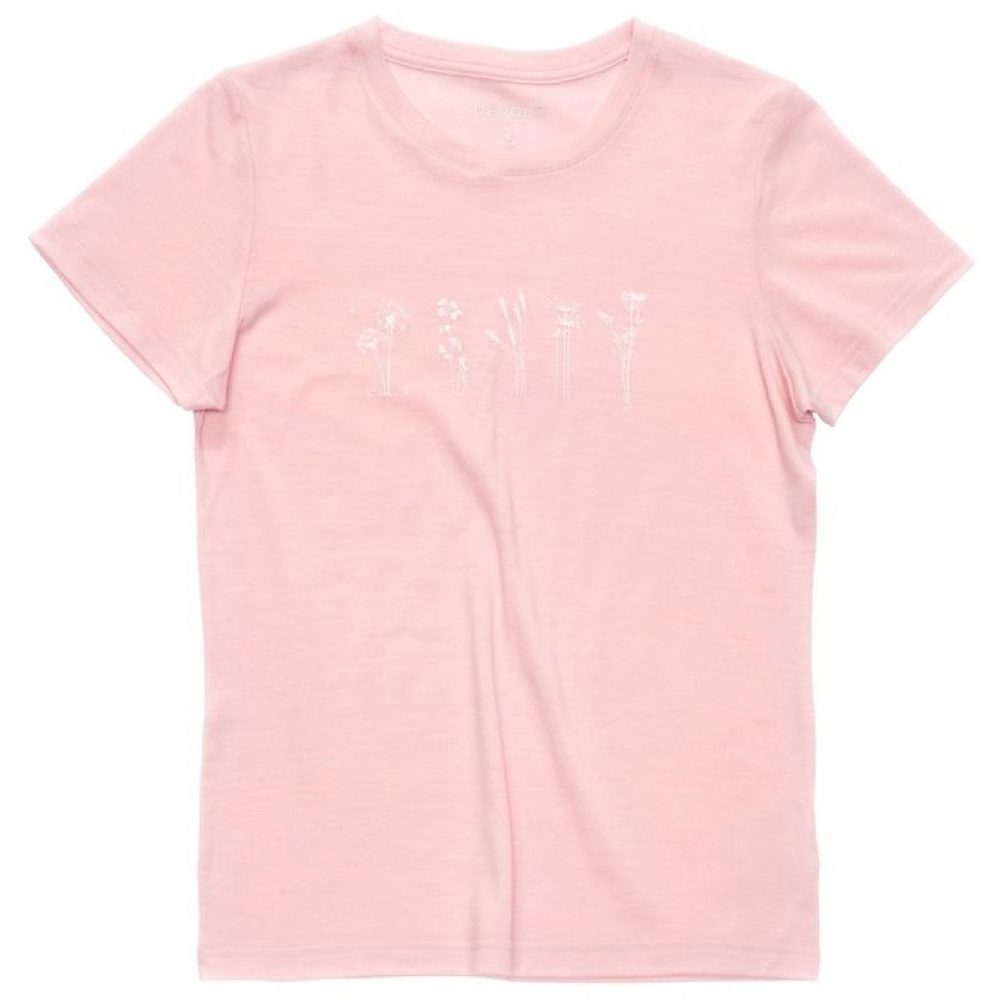 Classic "Flowers" Tee Wmn, Chalk Pink