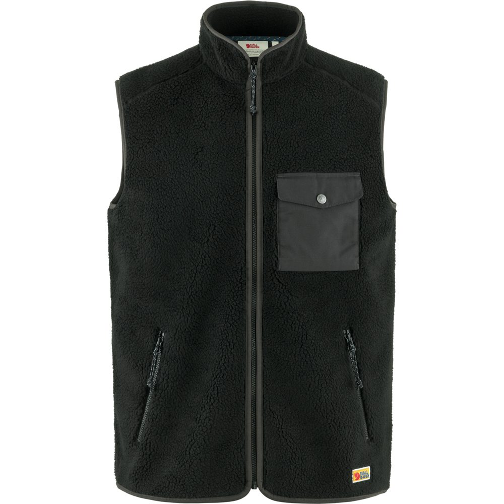 Vardag Pile Fleece Vest M, Black-Dk.Grey
