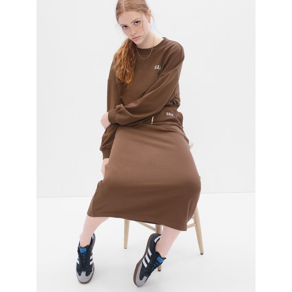 476360-00 Maxi sukně s mini logem GAP Hnědá