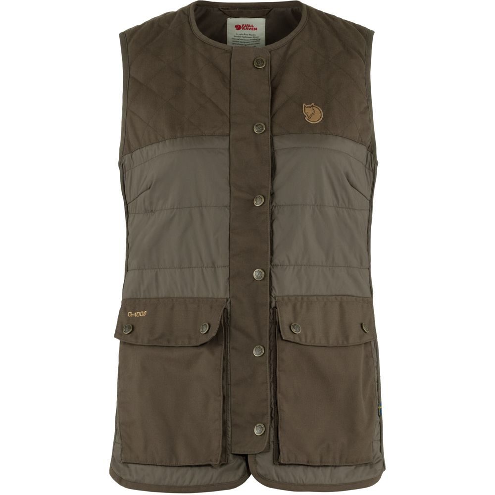 Forest Wool Padded Vest W Dark Olive