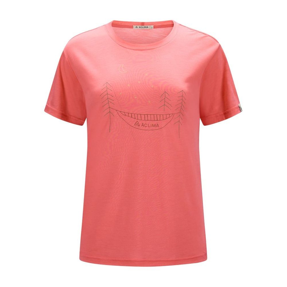 LightWool 140 Tee Forest W's Sun Kissed Coral