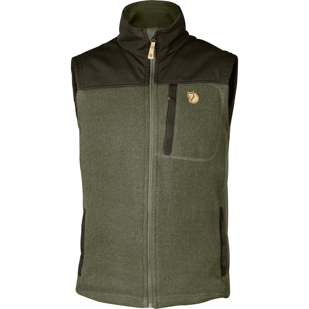 Buck Fleece Vest M Laurel Green-Deep Forest