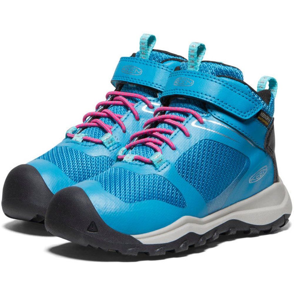 WANDURO MID WP CHILDREN, fjord blue/fuchsia purple