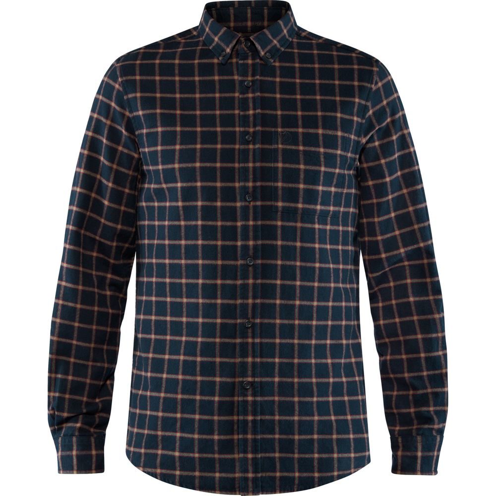 Övik Flannel Shirt M Dark Navy