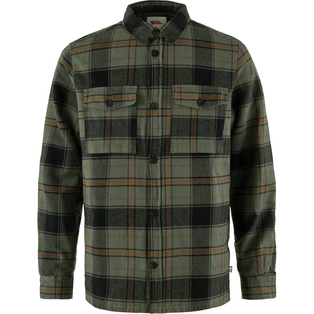 Övik Lite Padded Shirt M, Deep Forest-Black