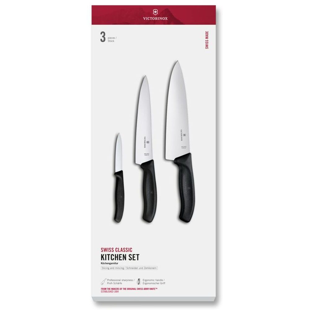 Swiss Classic, kitchen set, 3pcs, black, gift box