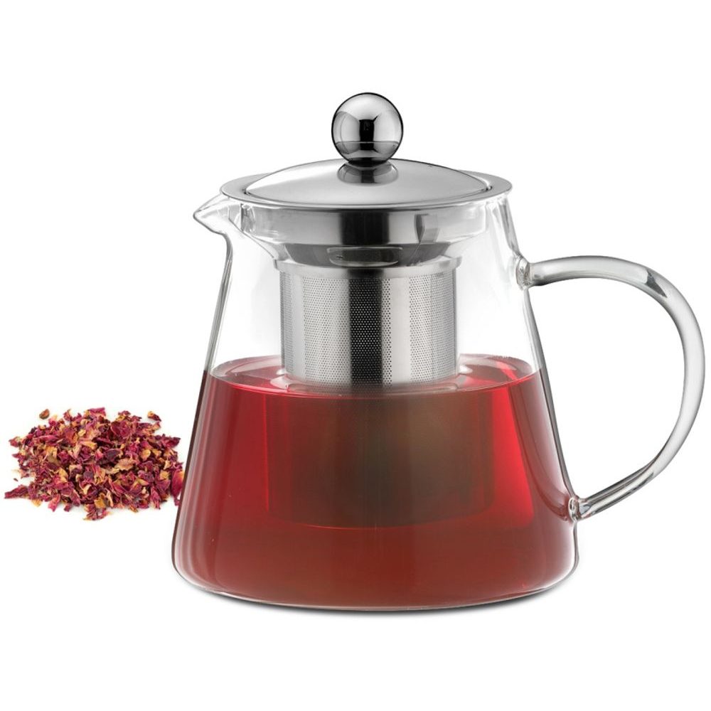 Čajová konvice s filtrem 0,8 l skleněná