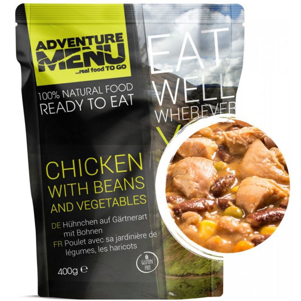 Garden-style chicken with beans, 400g