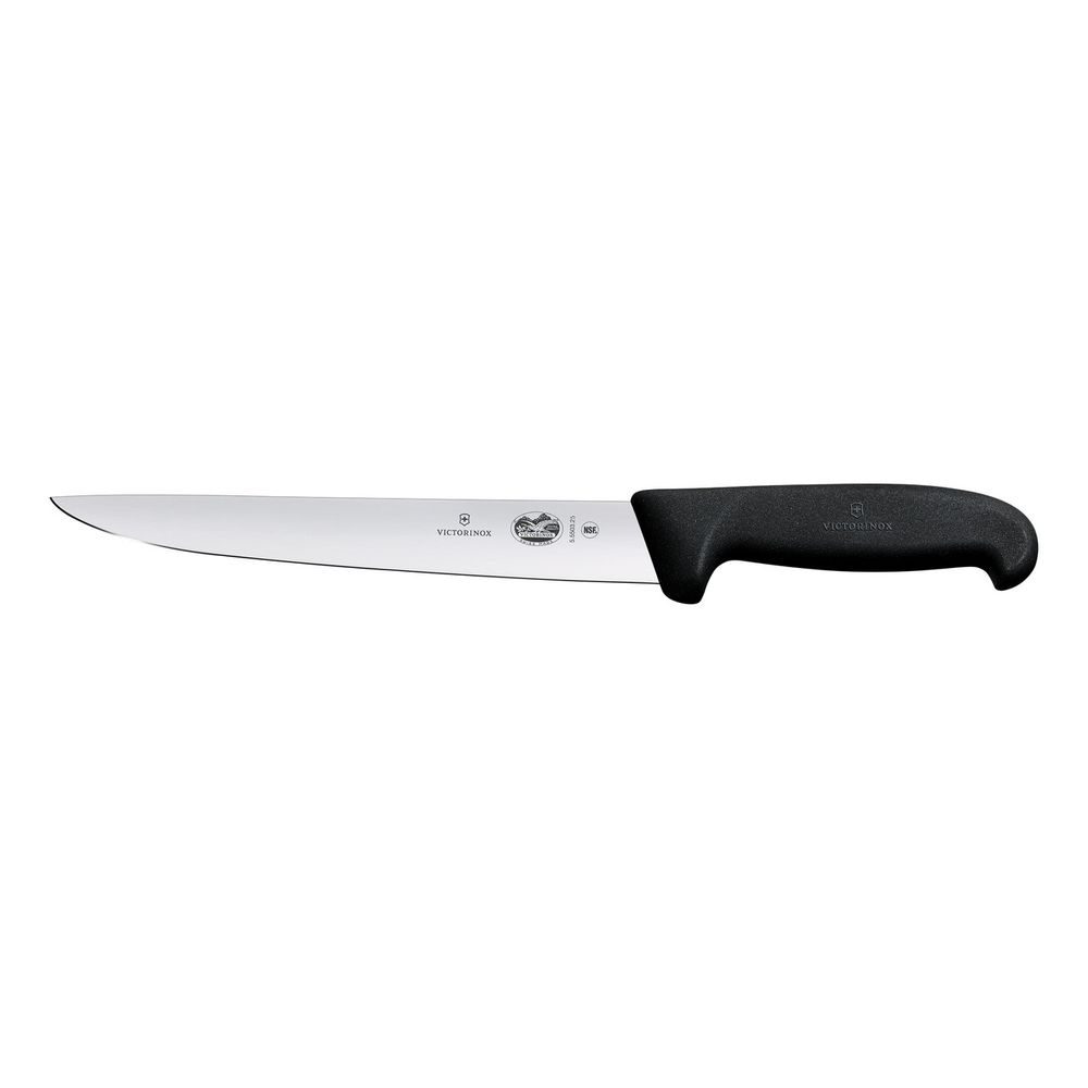 Fibrox, sticking knife, 25cm, straight, black
