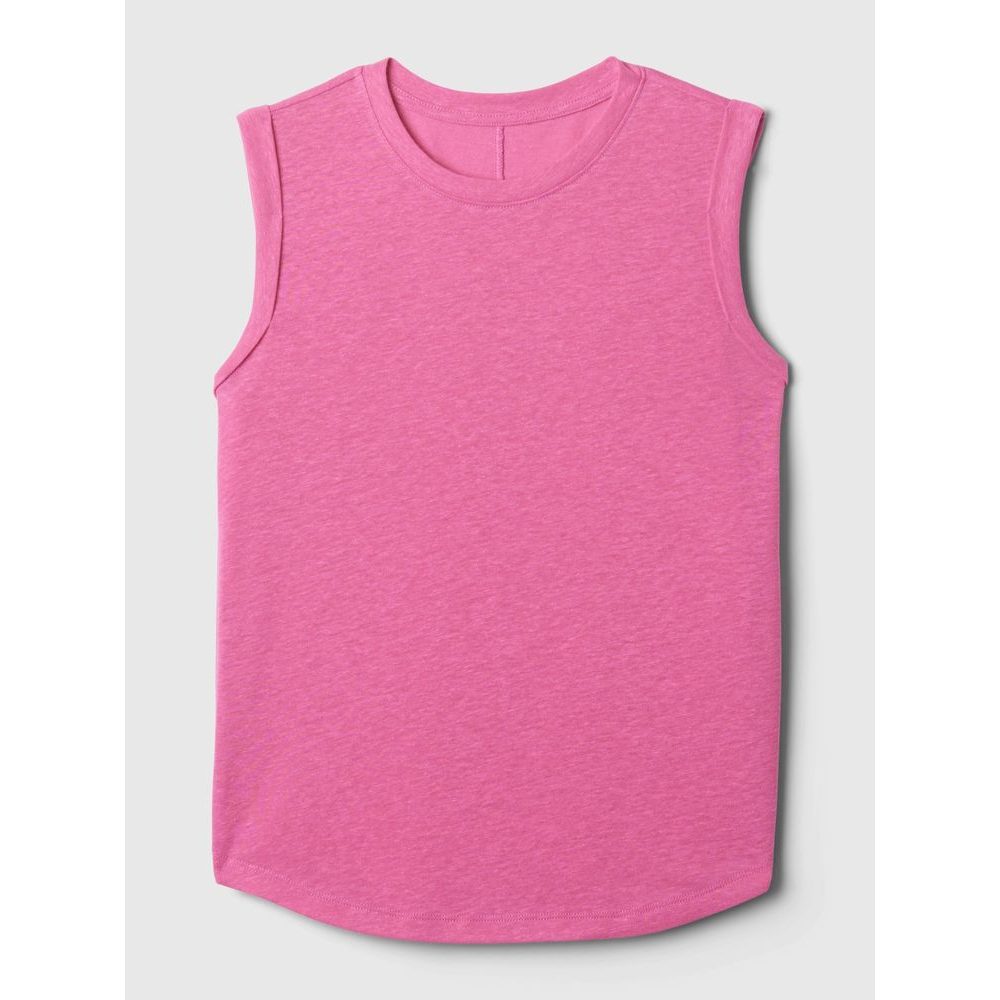 878221-05 Lněný tílkový top Růžová
