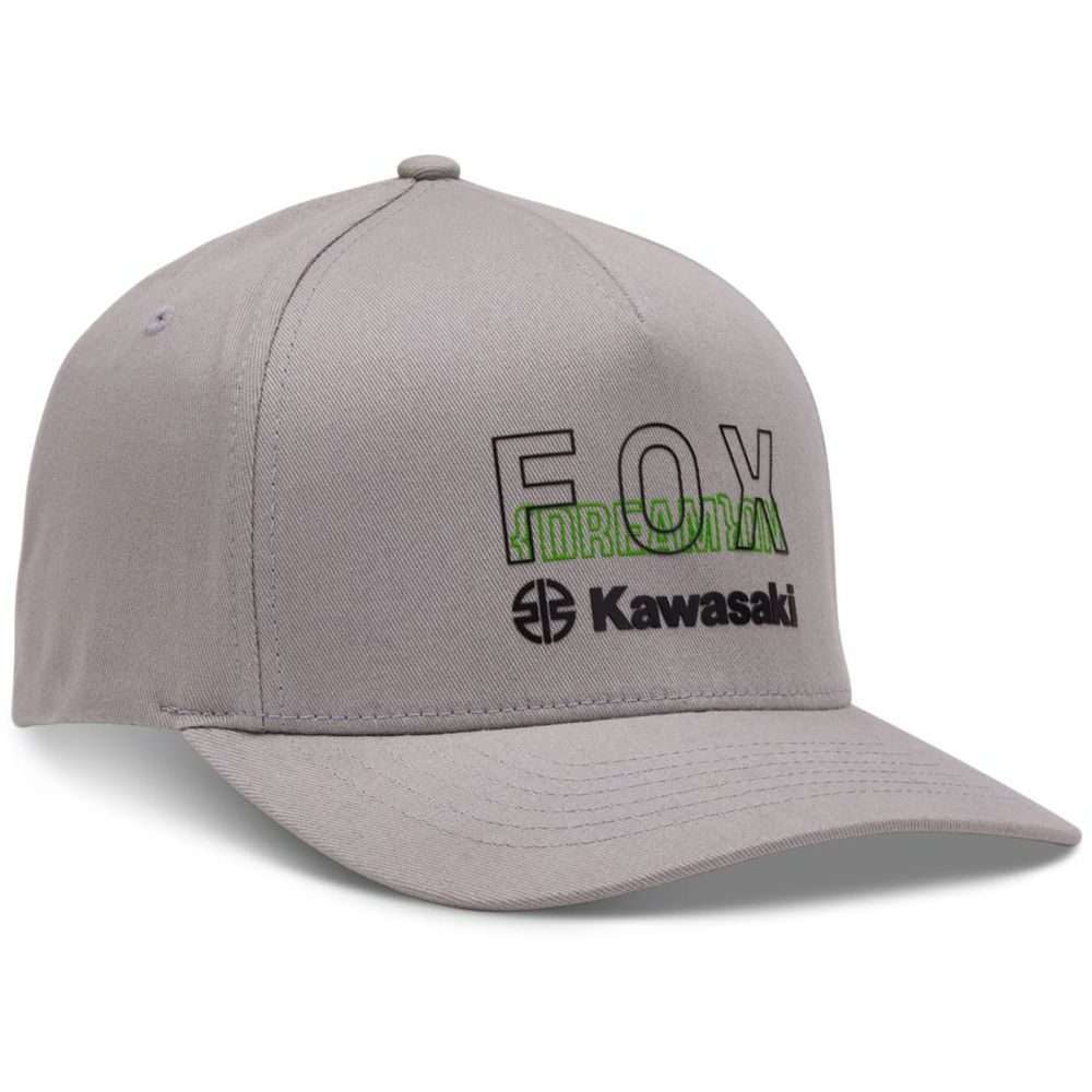 Fox X Kawi Flexfit Hat Steel Grey