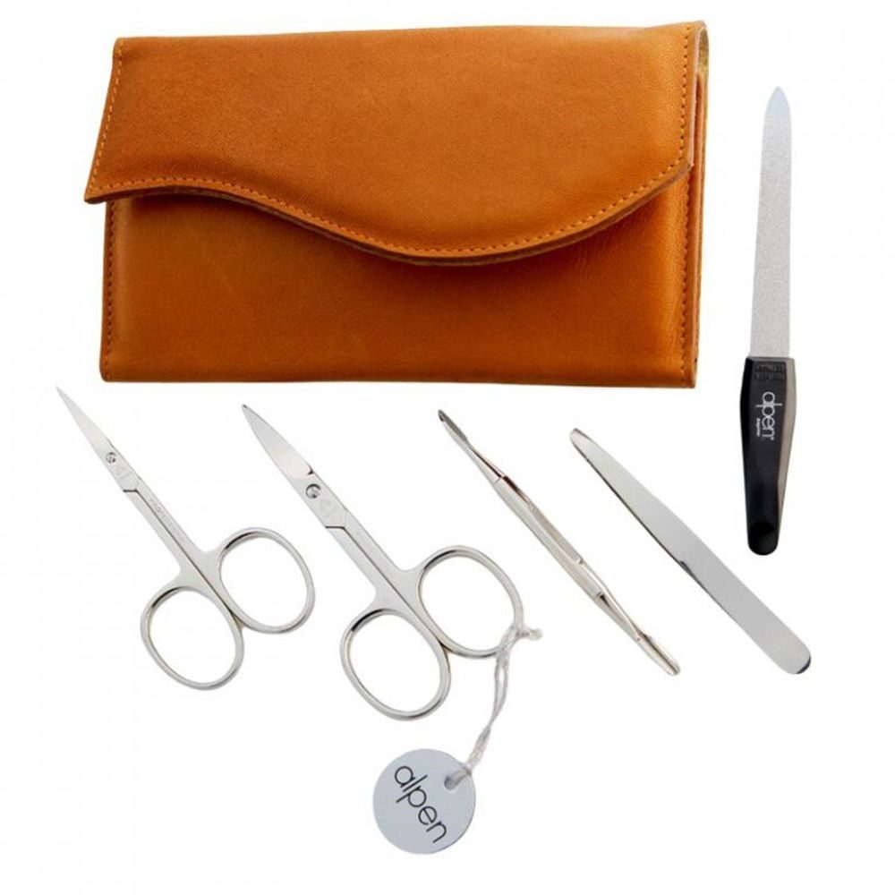 Nickel kožená na druk 5 ks tabacco