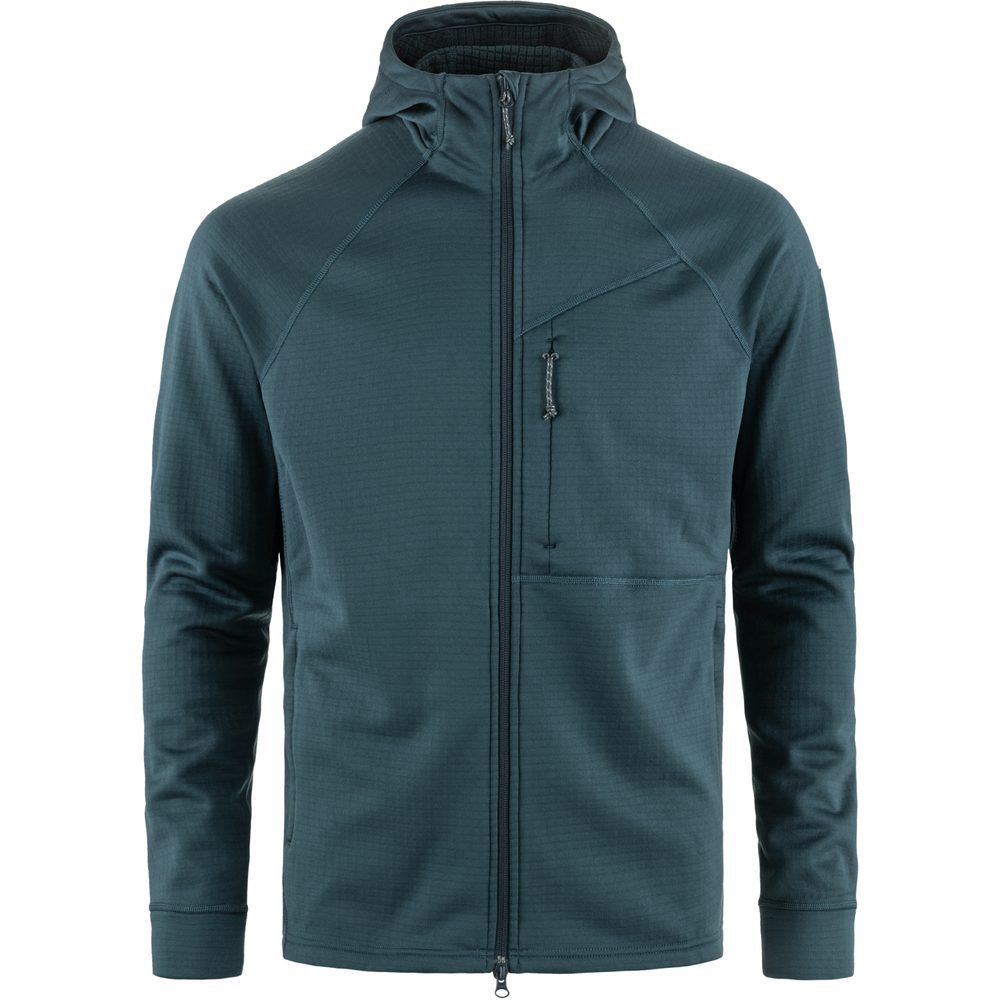 Abisko Grid Fleece Hoodie M Mountain Blue