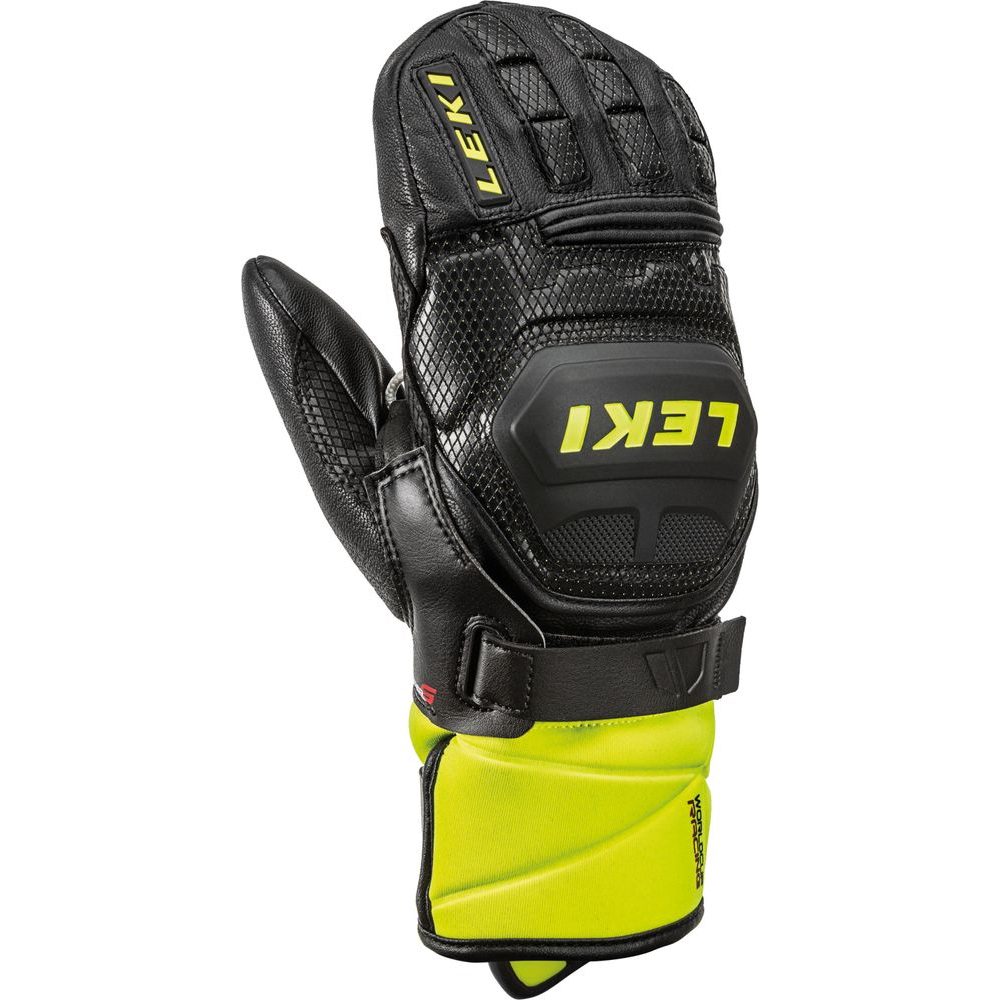 Worldcup Race Flex S Junior Mitt, black-ice lemon