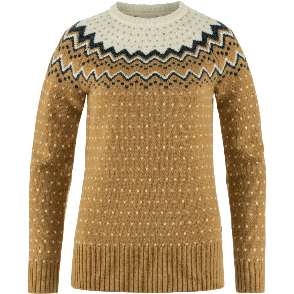 Övik Knit Sweater W, Buckwheat Brown-Chalk White