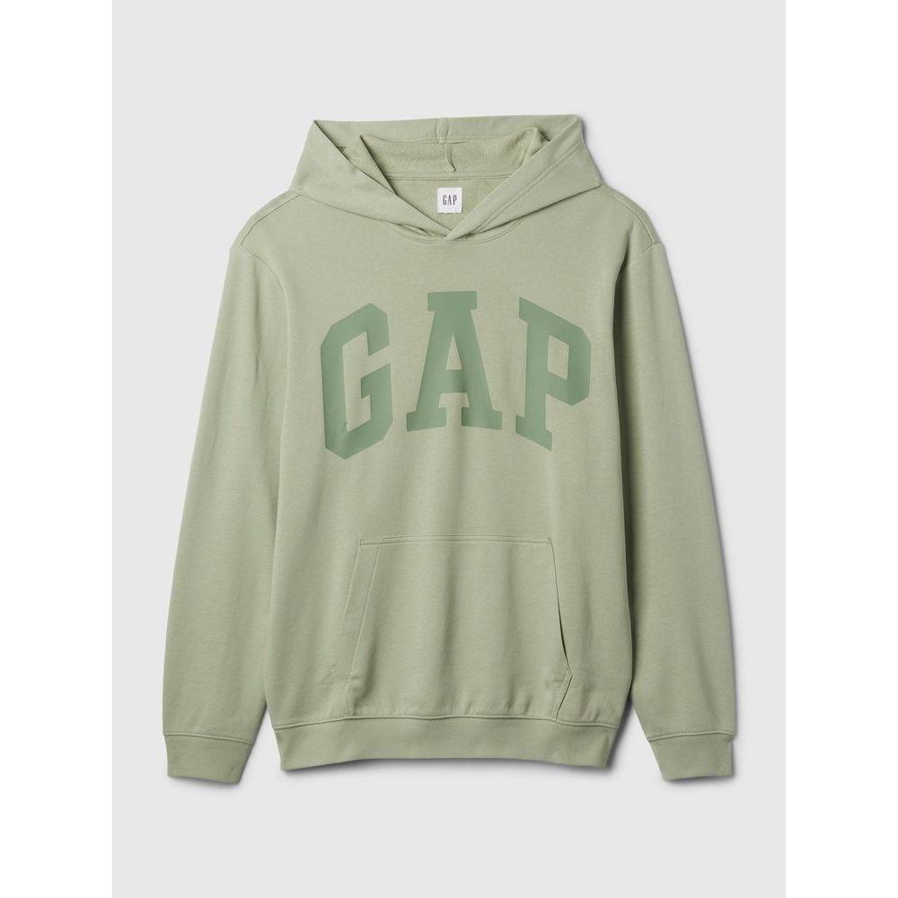 Mikina s logem a kapucí Zelená