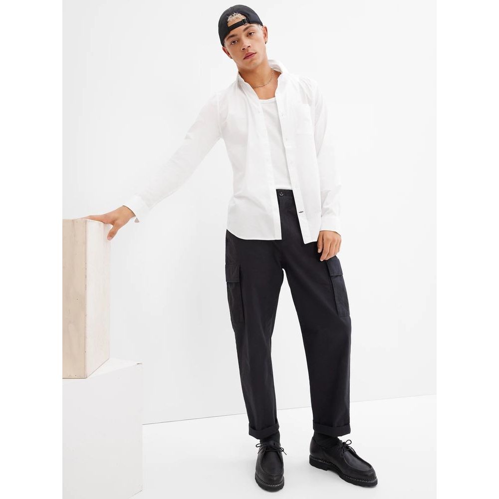 422485-02 Košile slim poplin stretch Bílá