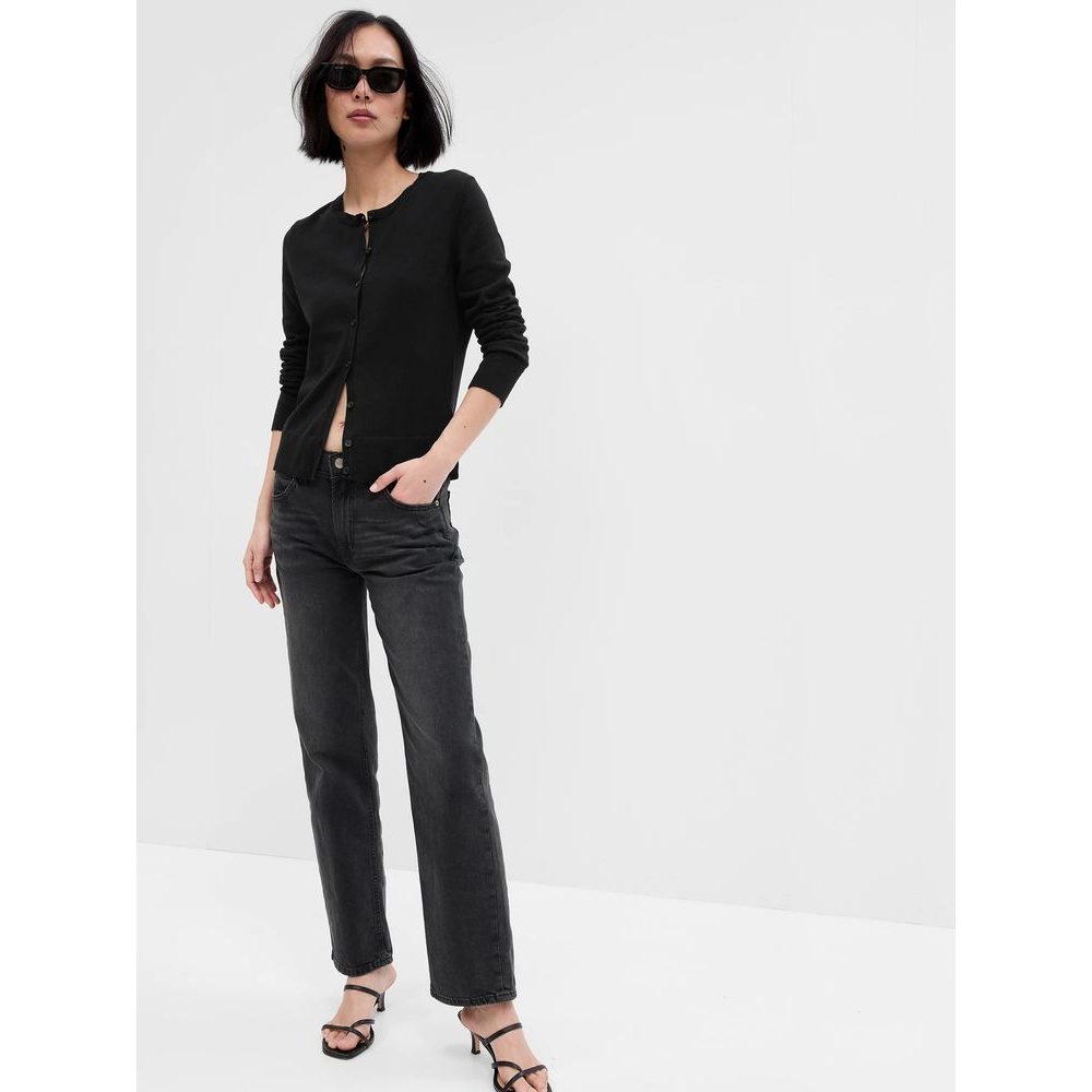 443176-06 Kardigan se zapínáním na knoflíky Černá