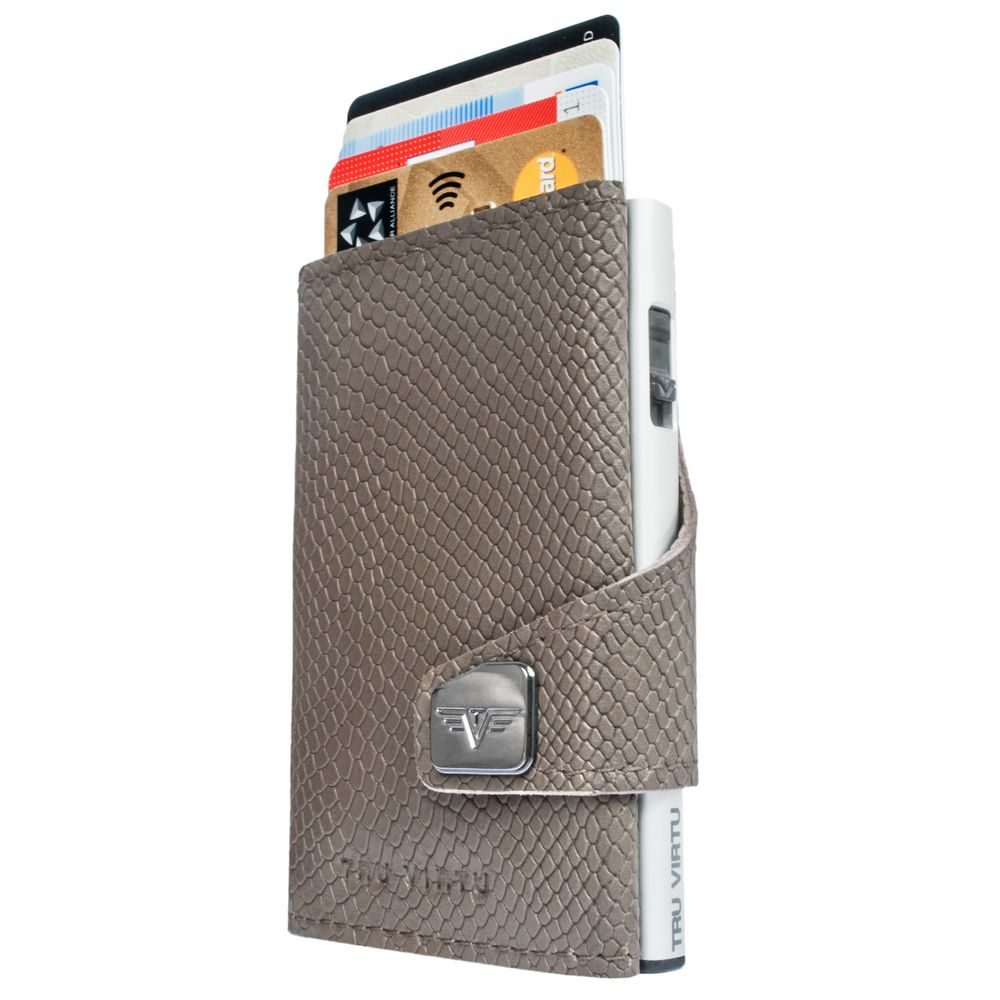 Wallet Click & Slide - leather Cobra Olive
