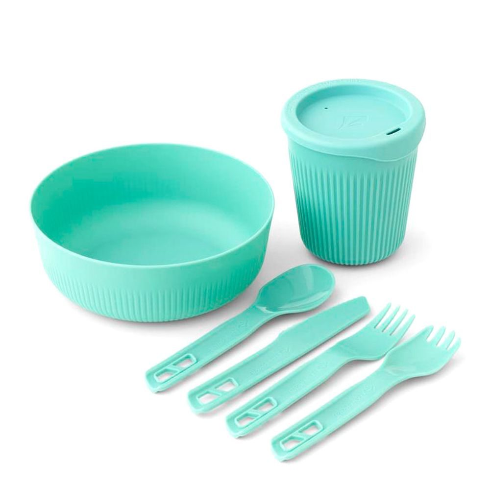 Passage Dinnerware Set - [1P] [6 Piece], Aqua Sea Blue