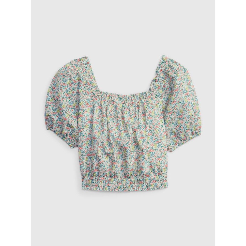 601092-00 Dětský lněný vzorovaný top Barevná