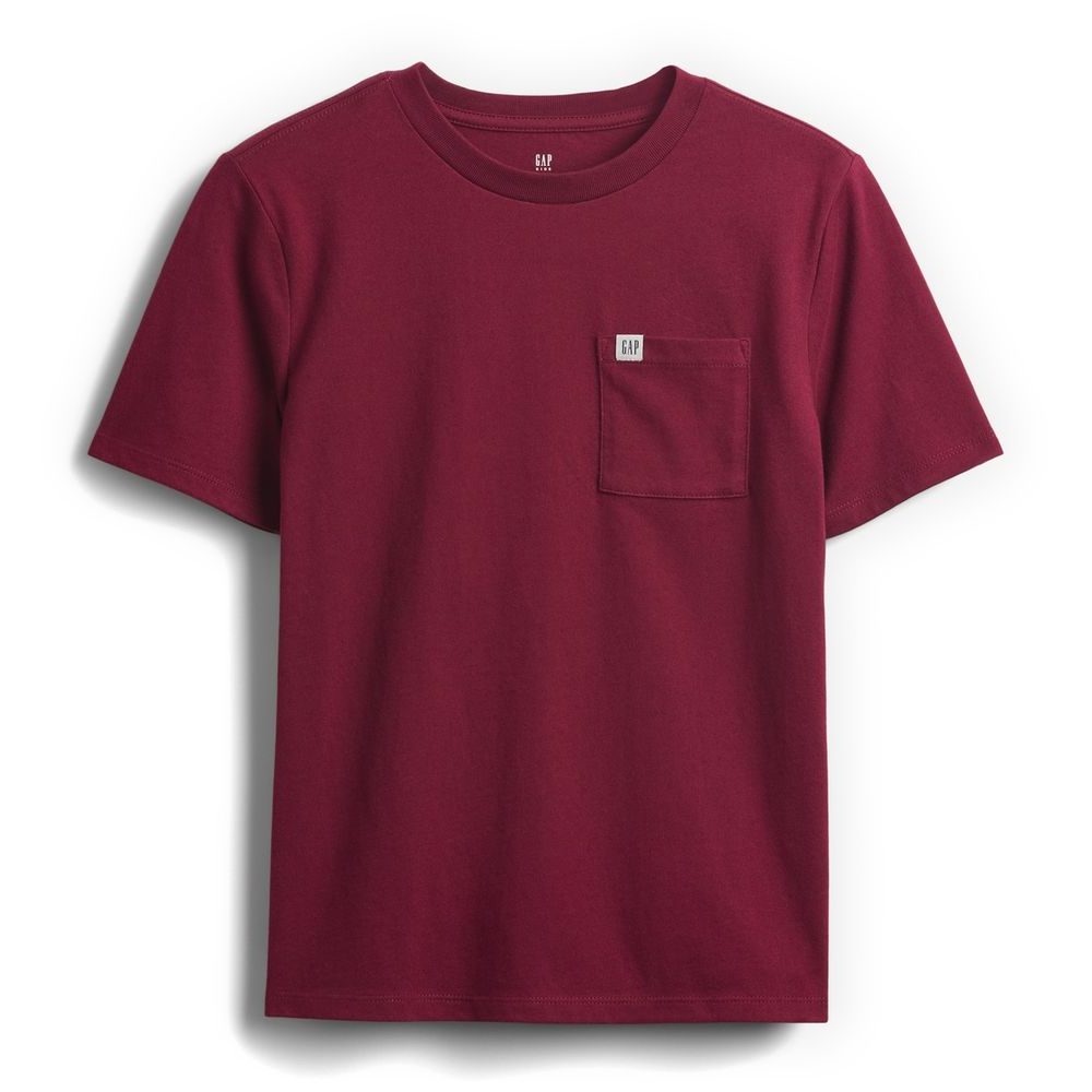 819989-01 Dětské tričko s kapsou Červená