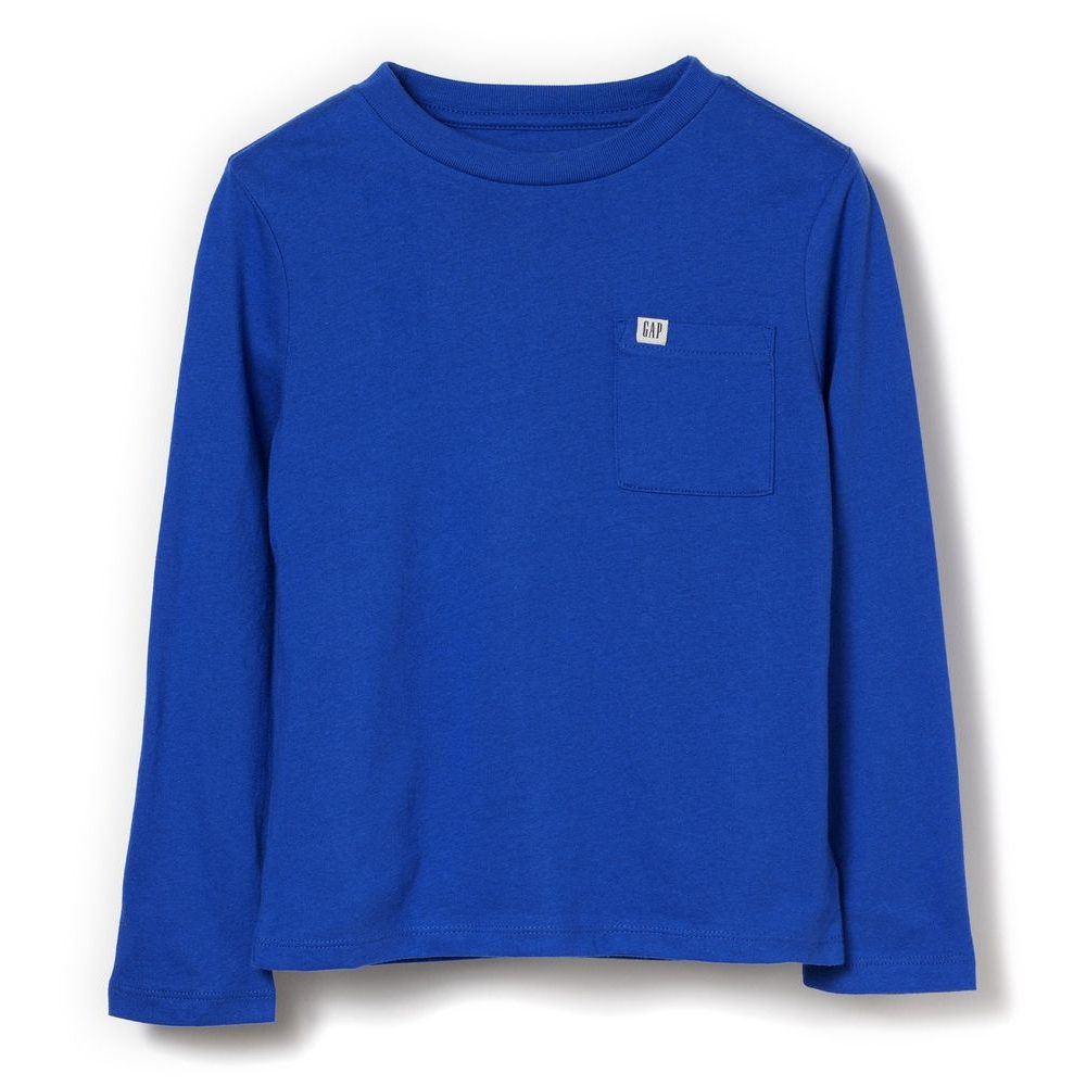 801420-01 Dětské tričko s kapsičkou Modrá