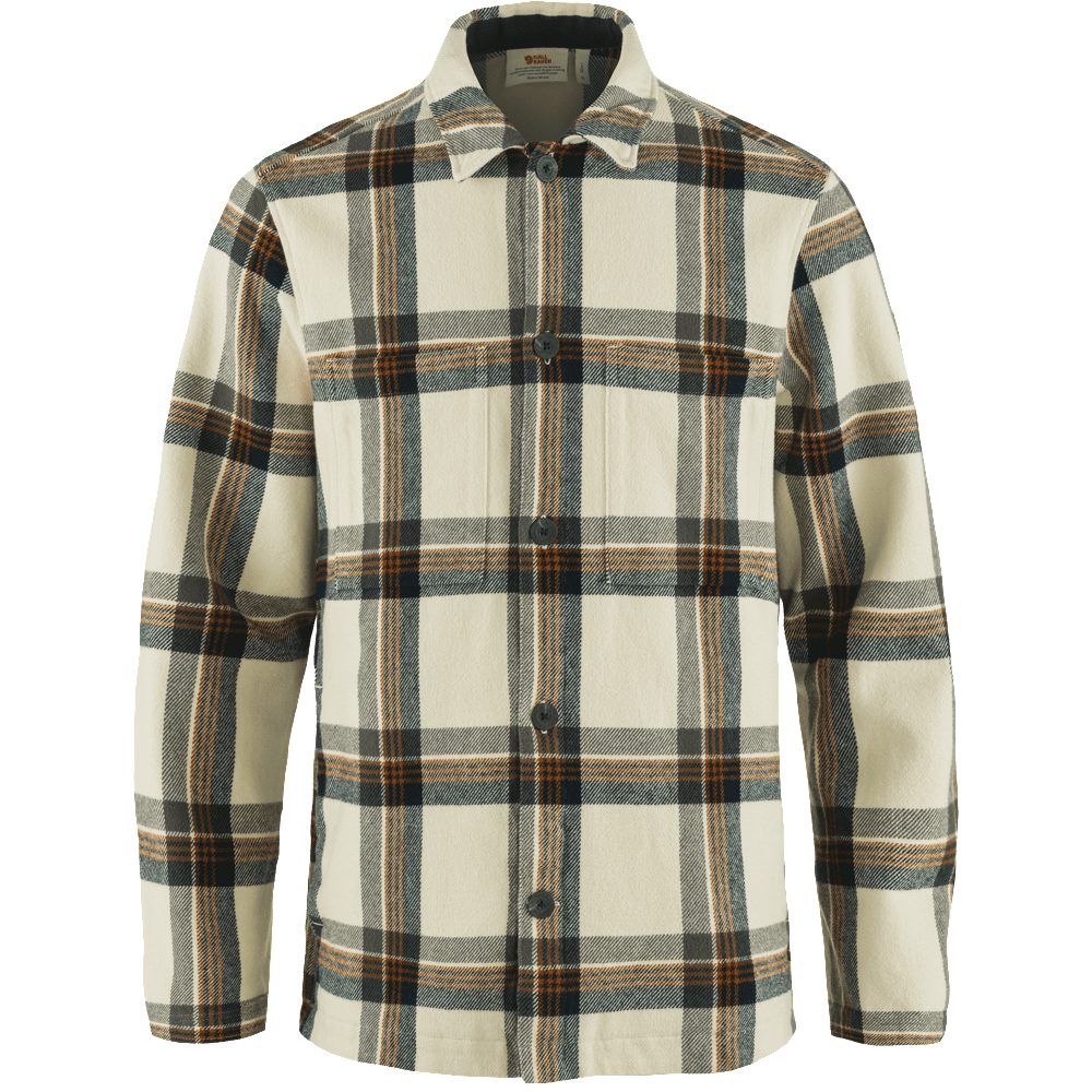 Singi Flannel Overshirt M, Chalk White-Dark Navy