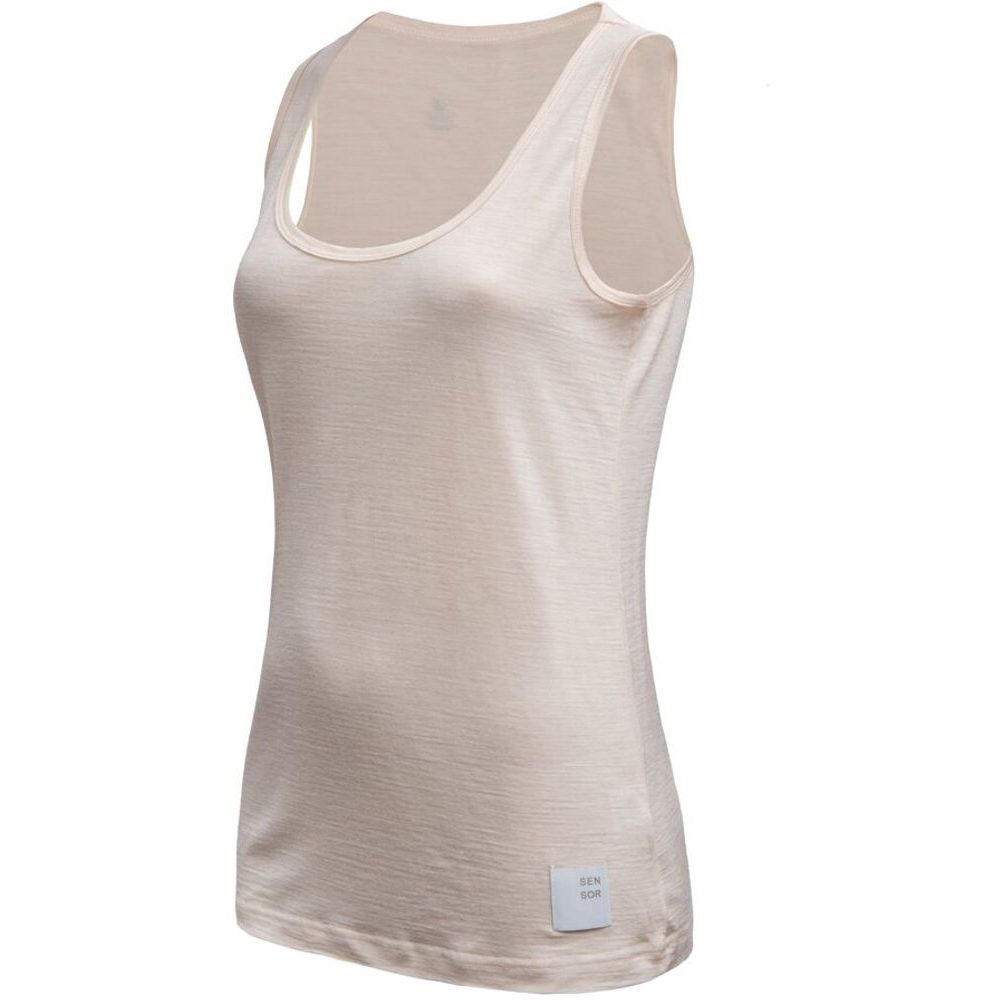 MERINO LITE dámské triko bez rukávu mottled beige