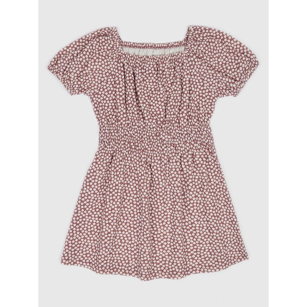 800002-01 Dětské vzorované šaty Růžová