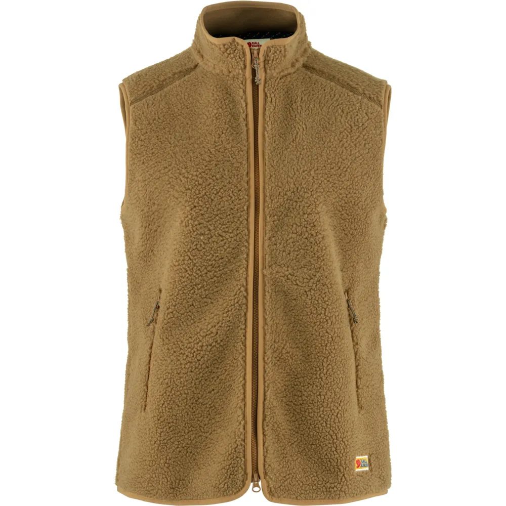 Vardag Pile Fleece Vest W Buckwheat Brown