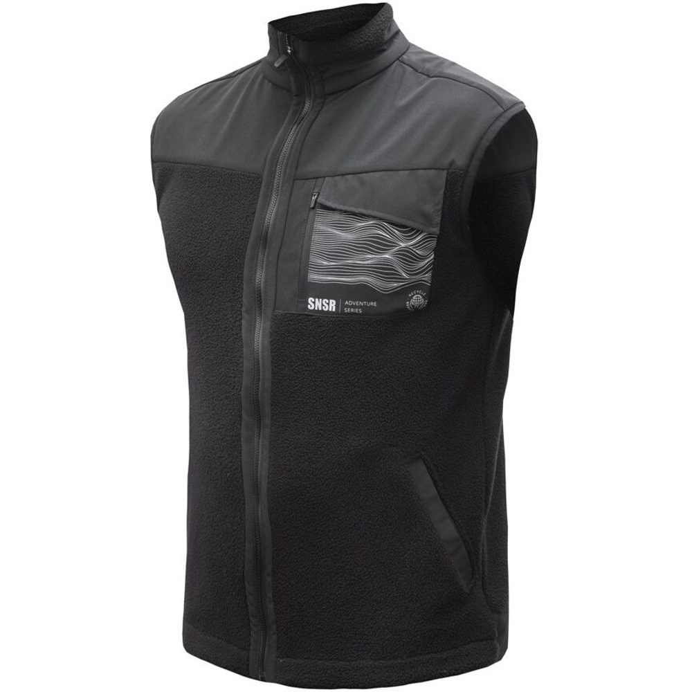 TEDDY unisex vesta fleece celozip černá