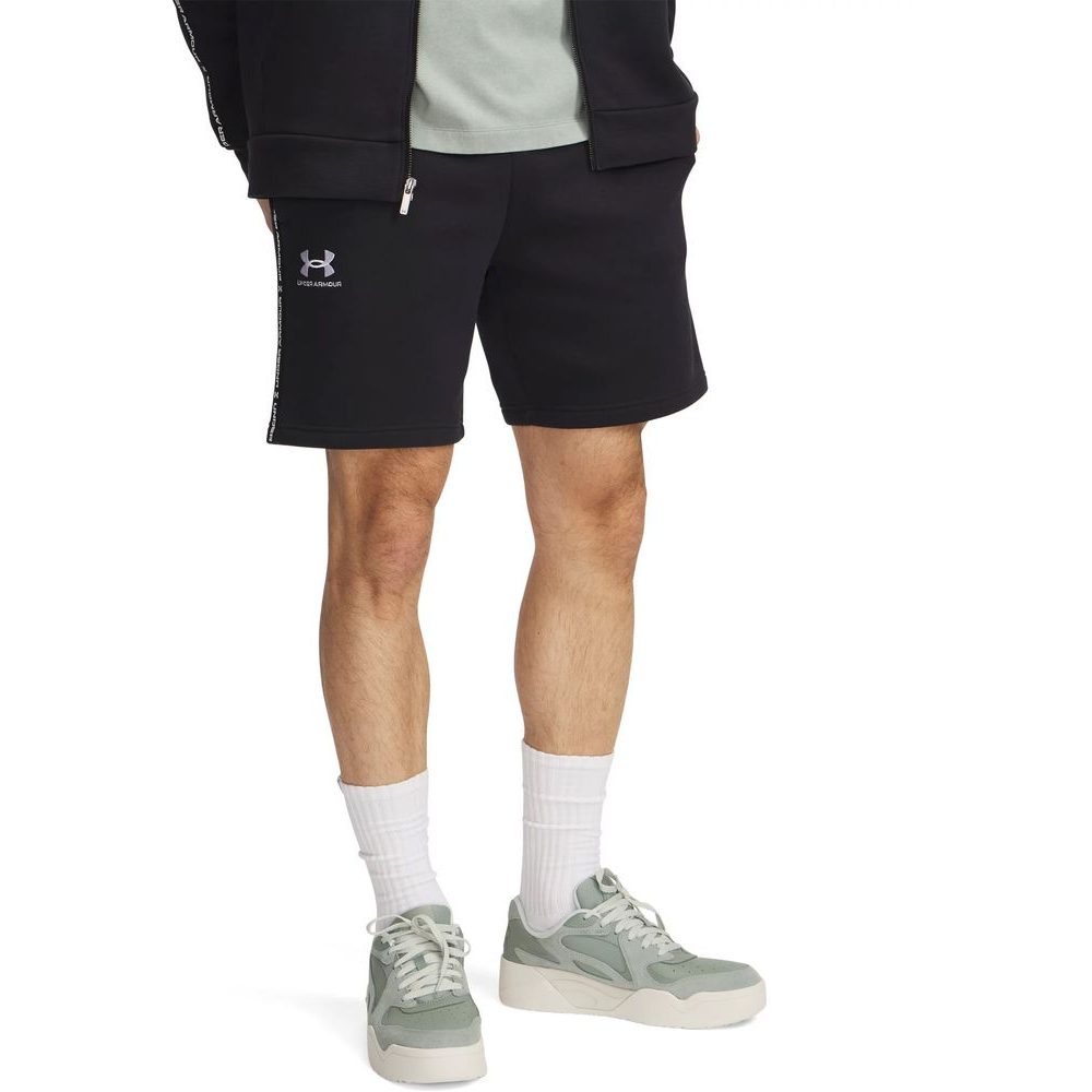 UA Icon Fleece Short Taping černá