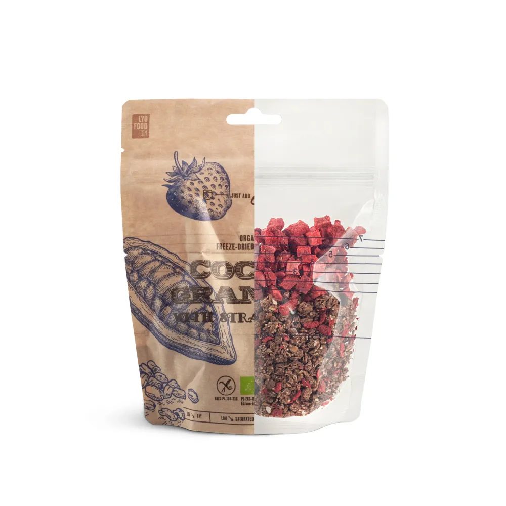BIO Kakaová granola s jahodami 270 g