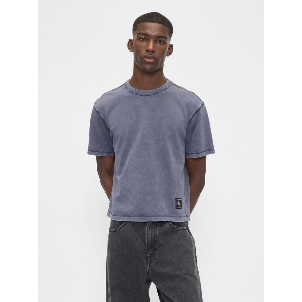 813825-00 Crop tričko Heavyweight Tmavě modrá