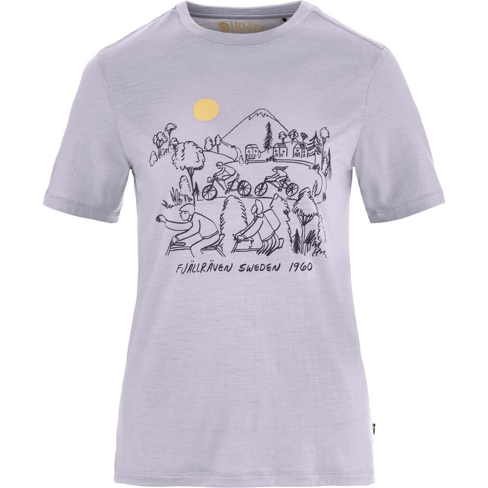 Hoja Lugnt Wool T-shirt W Lavender Mist