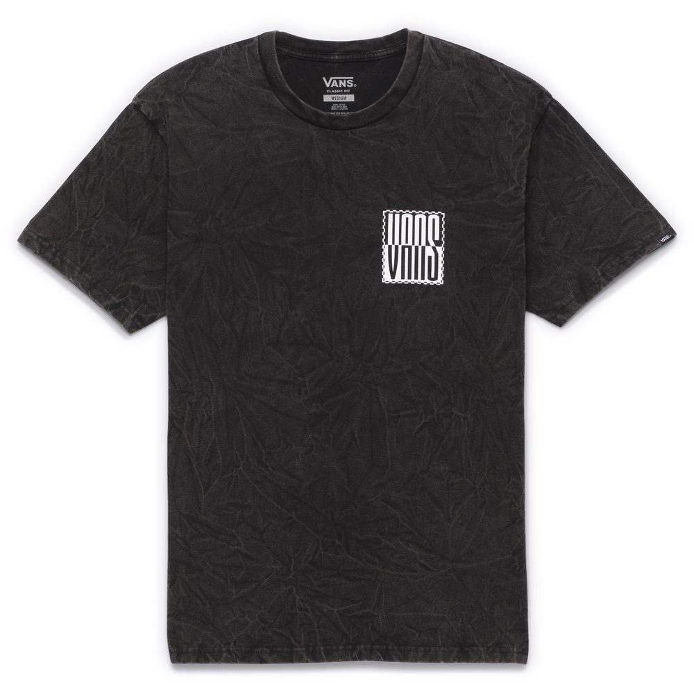 Outdoorweb.eu - STACKED TIE DYE LOGO SS TEE, Black - VANS