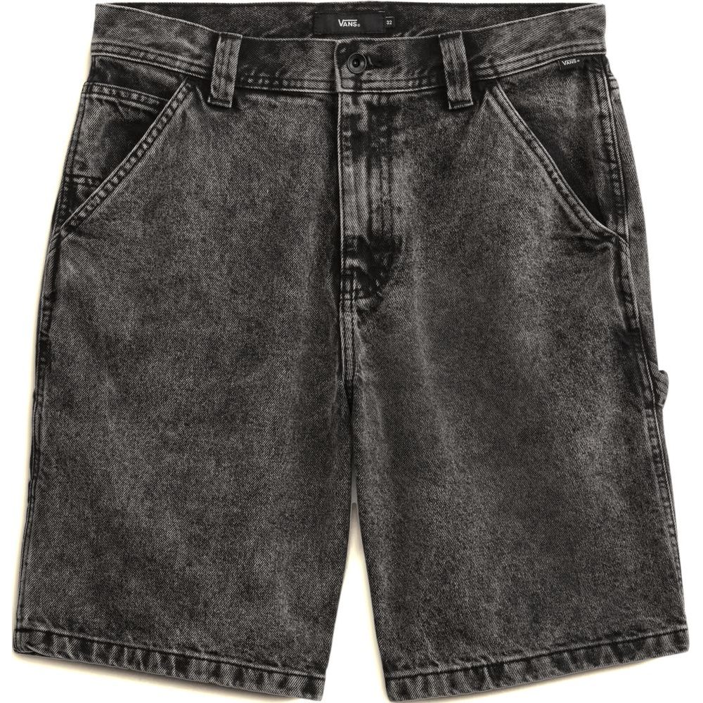 DRILL CHORE LOOSE DENIM SHORT Stonewash Black