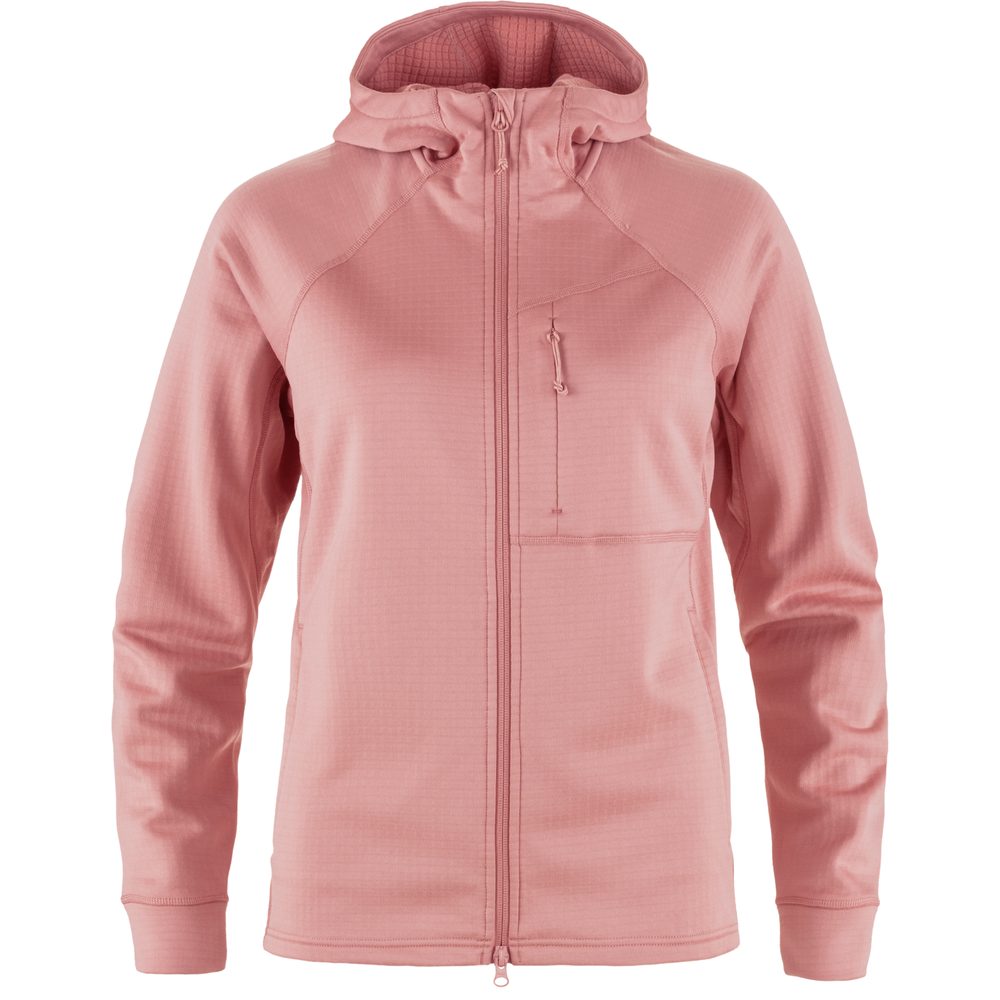 Abisko Grid Fleece Hoodie W Dusty Rose