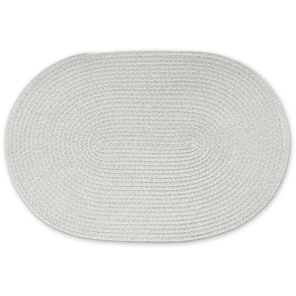 Oval placemat 45 x 31 cm light grey