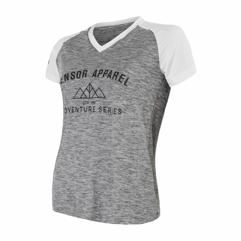 CYKLO CHARGER dámský dres volný kr.rukáv šedá/bílá