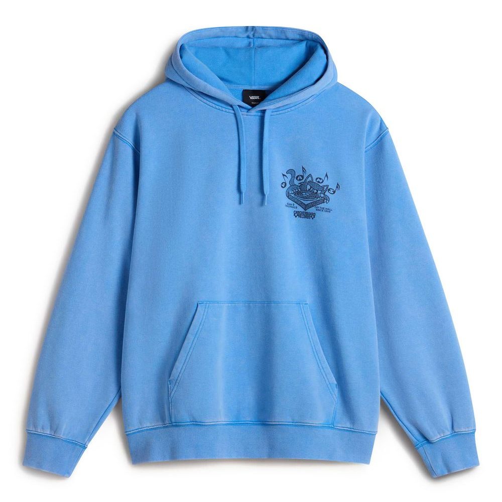 Scratched Records Pullover Tranquil Blue