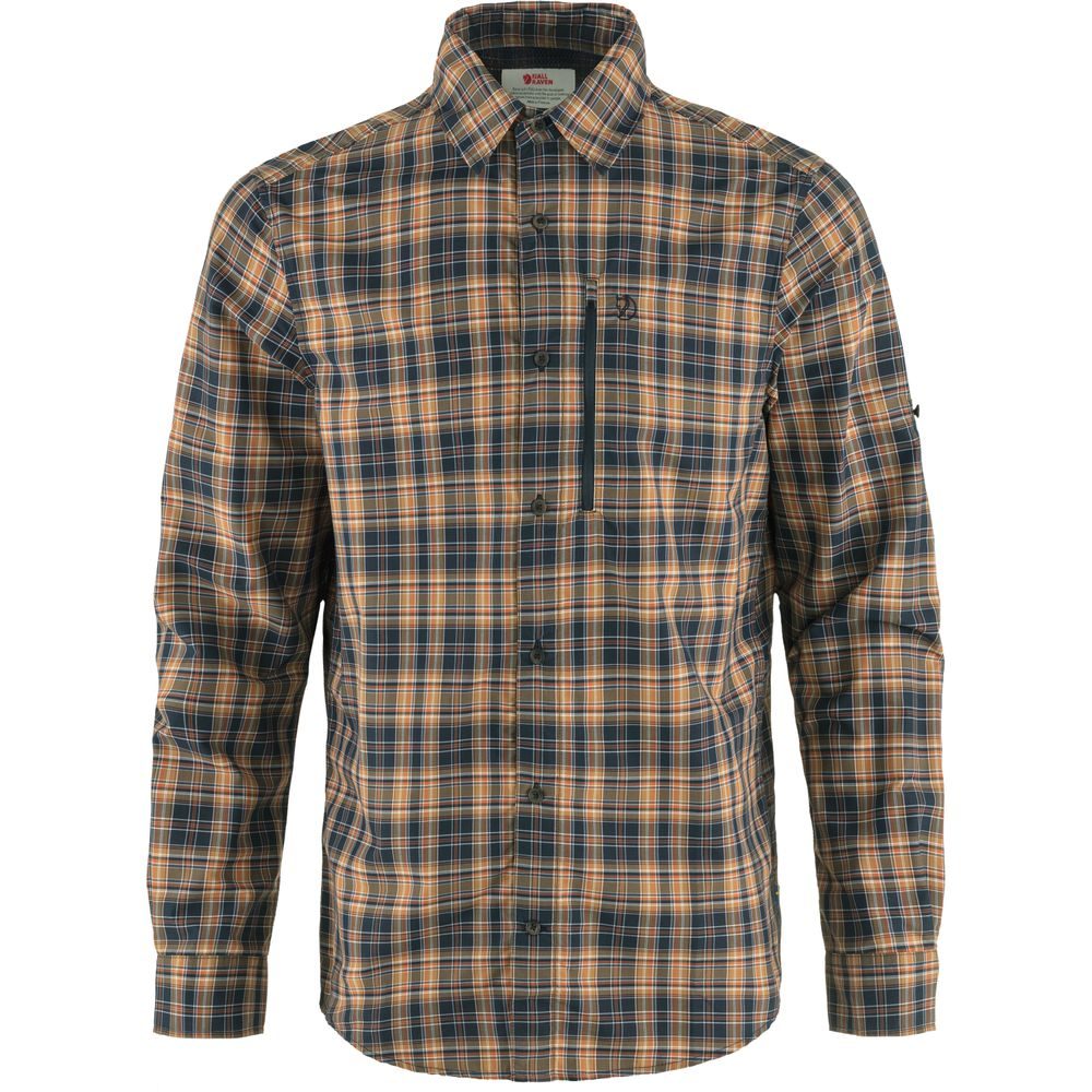 Abisko Hike Shirt LS M Dark Navy-Buckwheat Brown