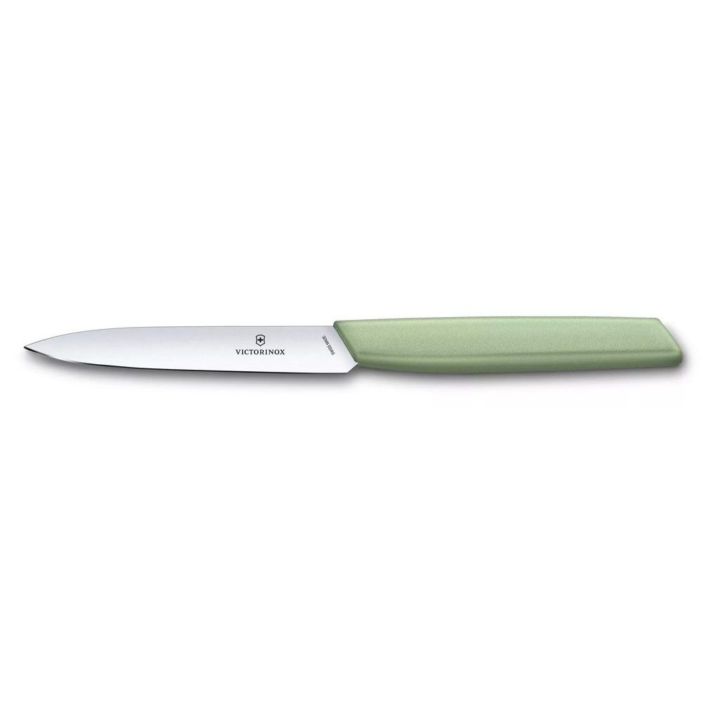 Swiss Modern, paring knife, 10cm, straight, moss