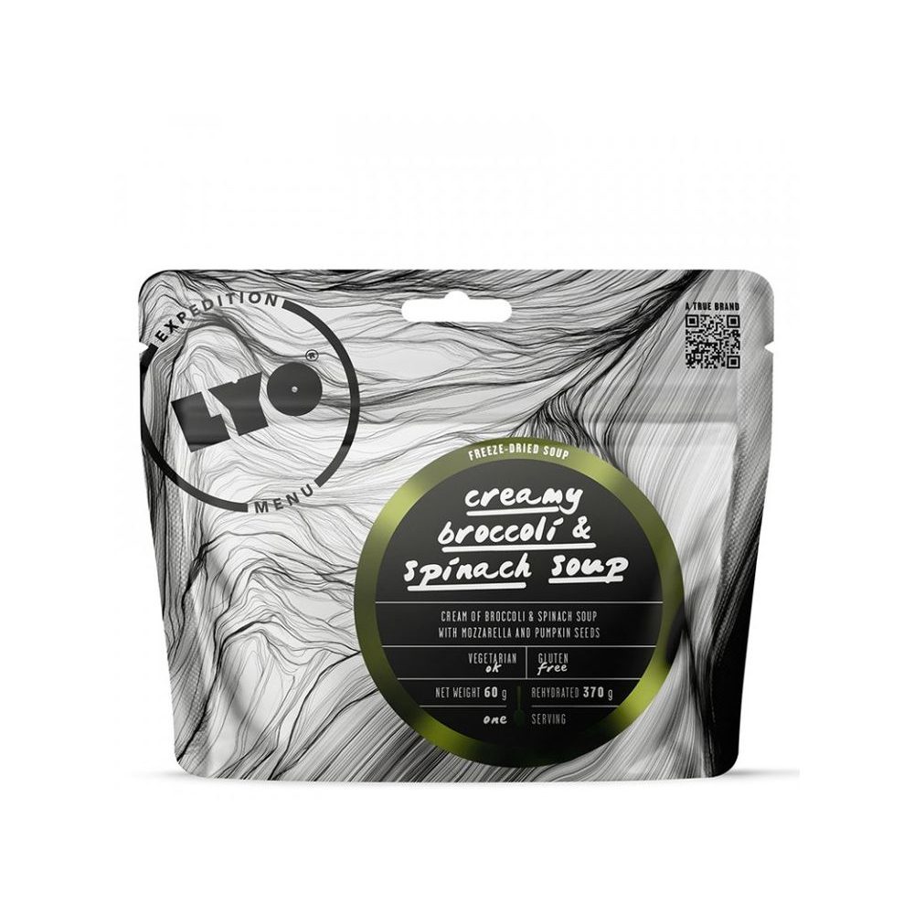 Krémová brokolicová polévka se špenátem, mozzarellou a dýňovými semínky 370g