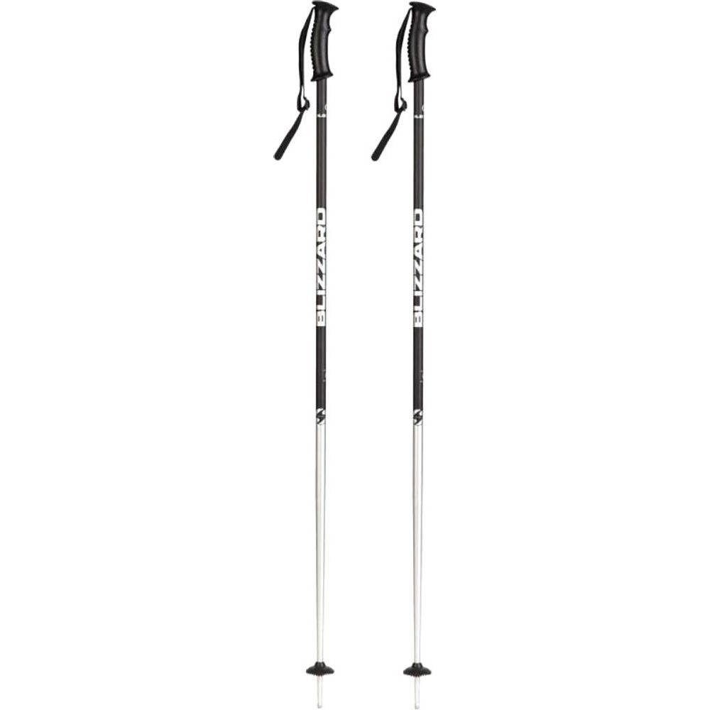 Sport ski poles, black matt/silver